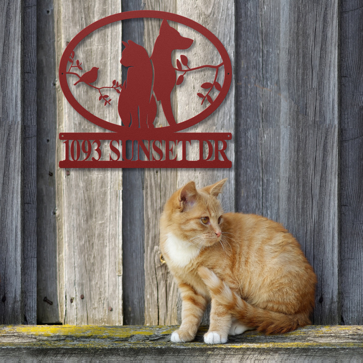 Bird, Cat & Dog Sign