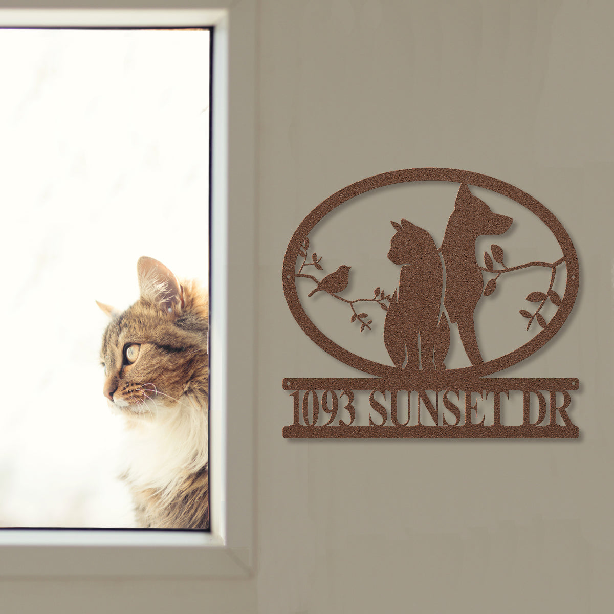 Bird, Cat & Dog Sign