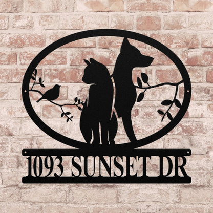Bird, Cat & Dog Sign